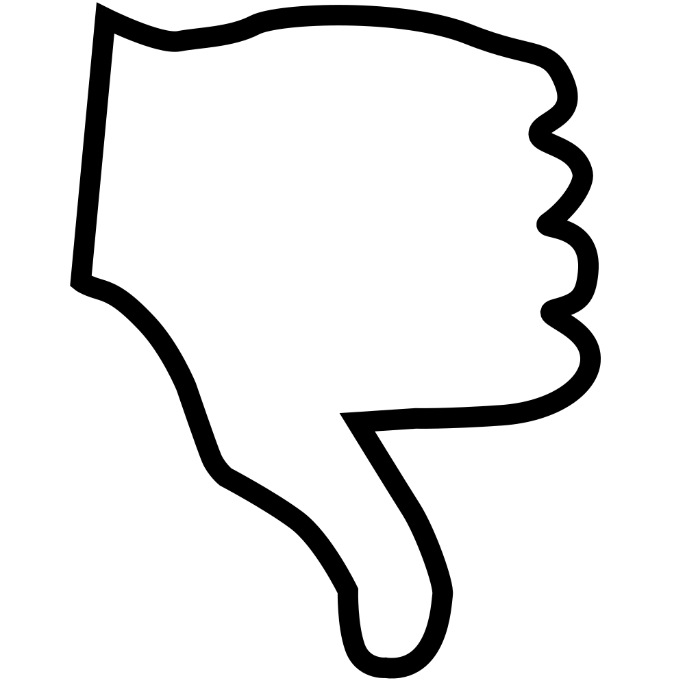 OnlineLabels Clip Art - Thumbs Down